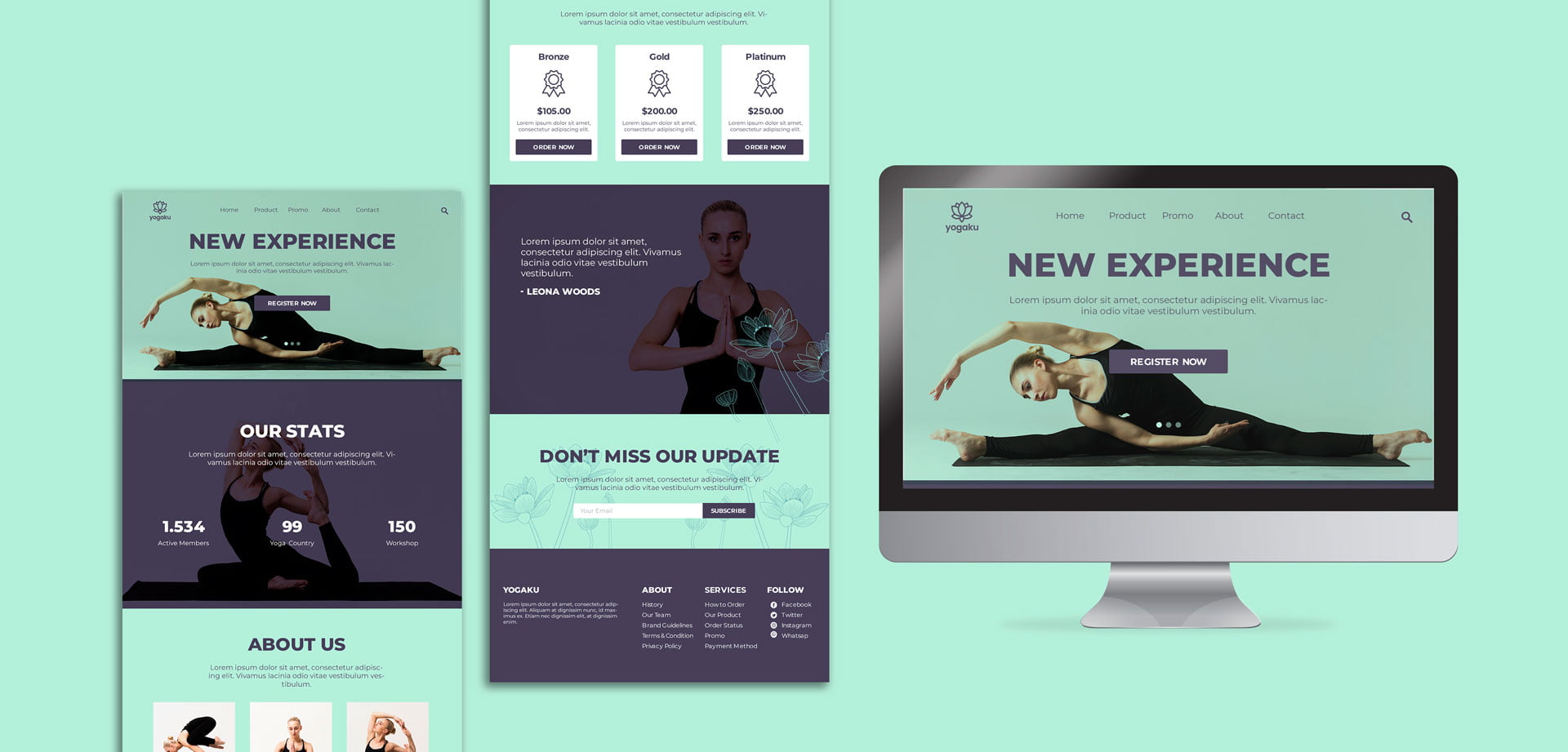 Yoga Website Design Mockup